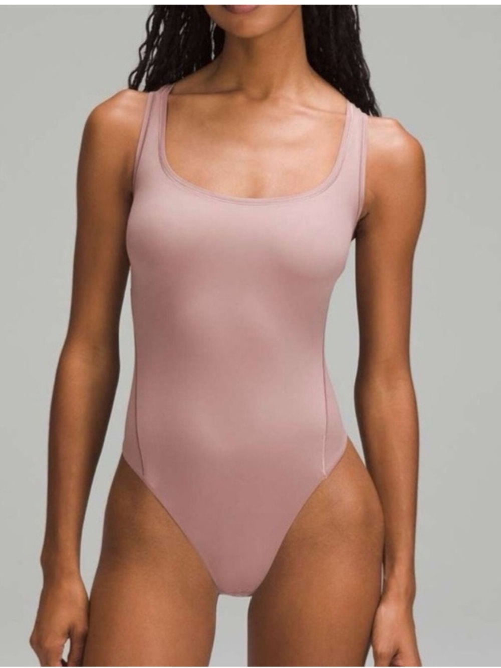 Lululemon Wundermost Ultra-Soft Nulu Square-Neck Sleeveless Bodysuit Twilight Ro